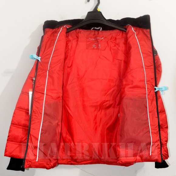 Nautica Womens Faux Fur Trim Hooded Midweight Puffer Jacket - Picture 6 of 12